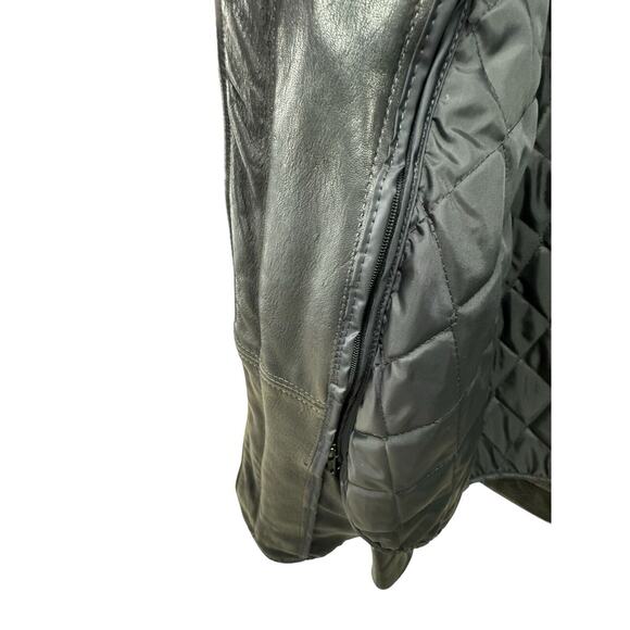 Drag Specialties Black Leather Motorcycle Jacket Weave Size 38 Fit Large - Picture 9 of 13